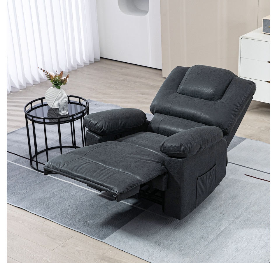 Image 934860_ALTMORE7.jpg, Product 934-860 / Price $449.99, HOMCOM Manual Recliner Chair with Footrest Side Pockets Steel Frame Black from HOMCOM on TSC.ca's Home & Garden department