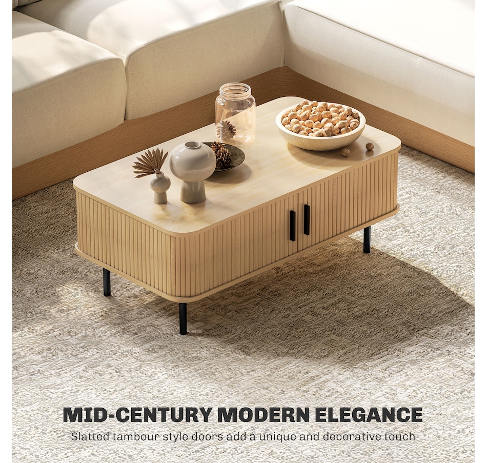 Image 934865_ALTMORE3.jpg, Product 934-865 / Price $172.99, HOMCOM Coffee Table with Storage, Nordic Side Table with liding Doors, Oak from HOMCOM on TSC.ca's Home & Garden department