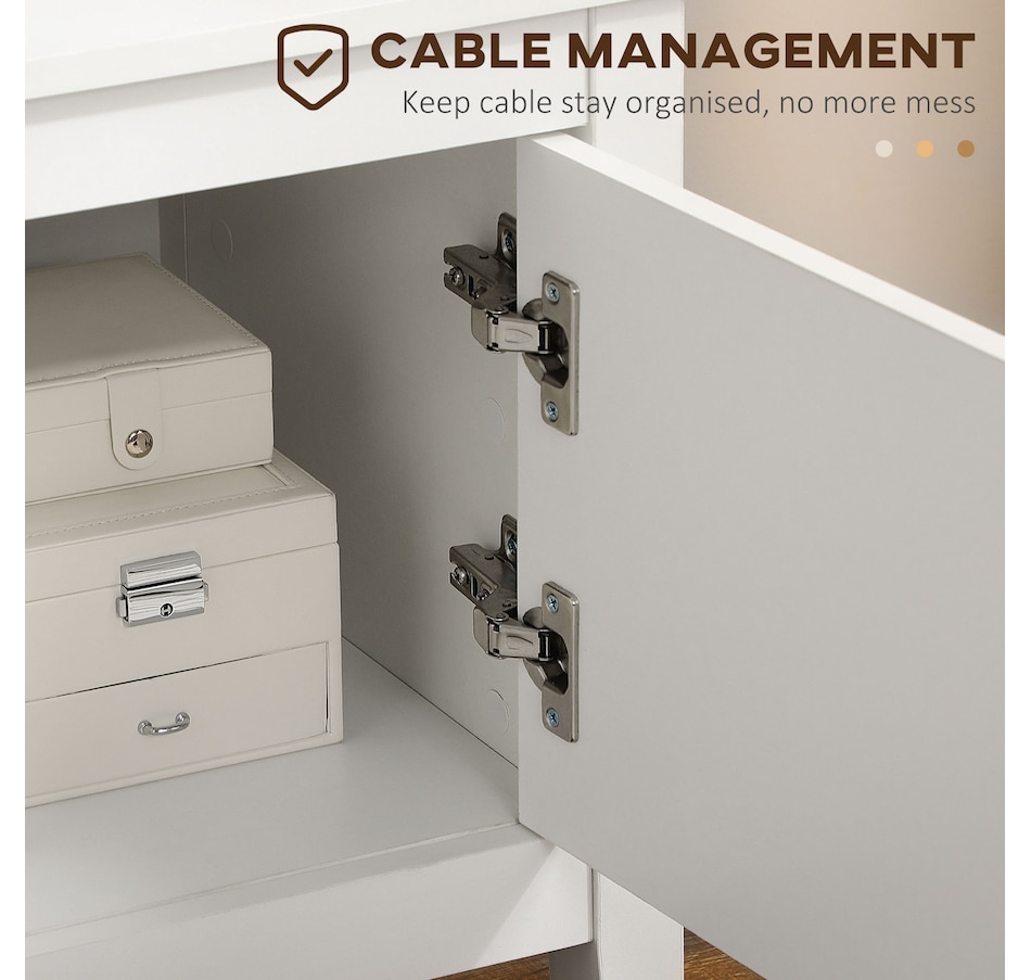 Image 934868_ALTMORE5.jpg, Product 934-868 / Price $139.99, HOMCOM TV Cabinet Stand for TVs up to 55" with Shelves and Doors, White from HOMCOM on TSC.ca's Home & Garden department