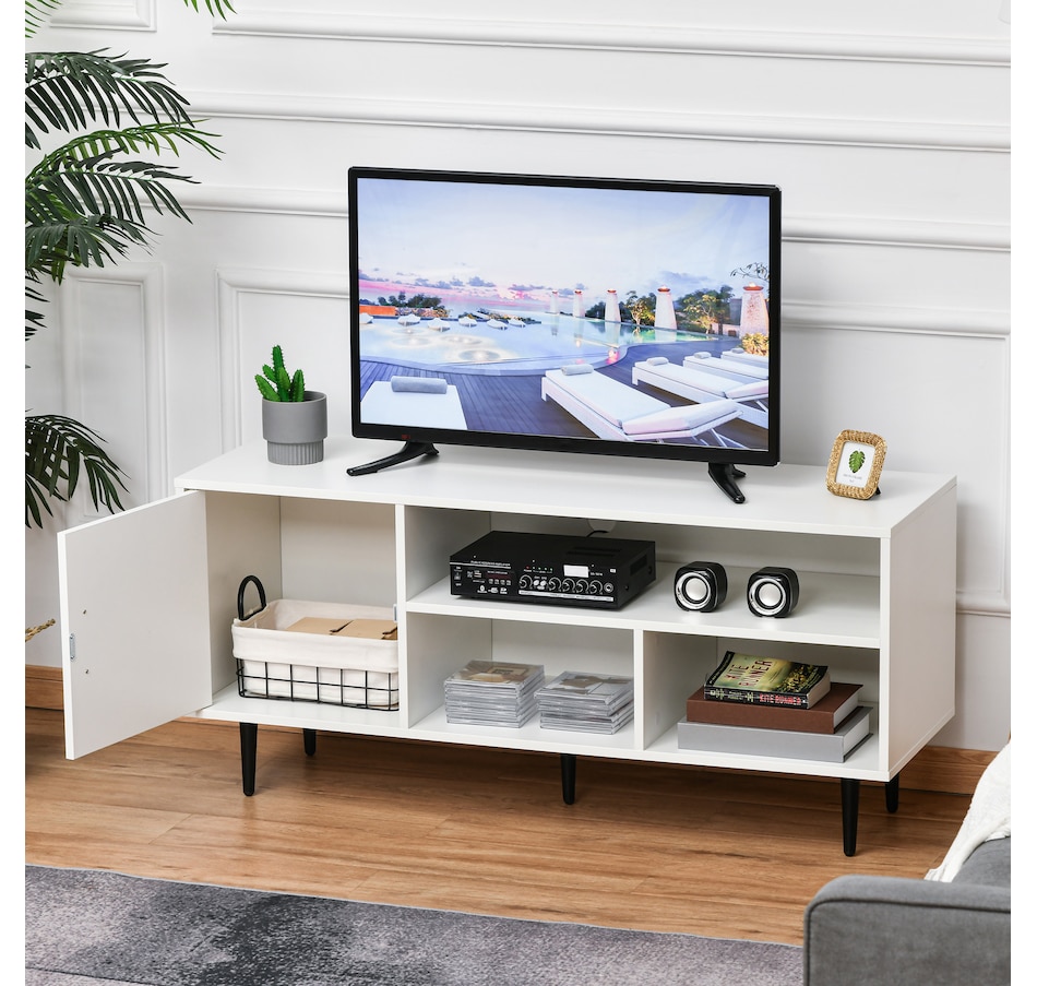 Image 934869_ALTMORE1.jpg, Product 934-869 / Price $133.74, HOMCOM Modern TV Stand Cabinet w/ Storage Shelf, Cable Hole, Entertainment from HOMCOM on TSC.ca's Home & Garden department