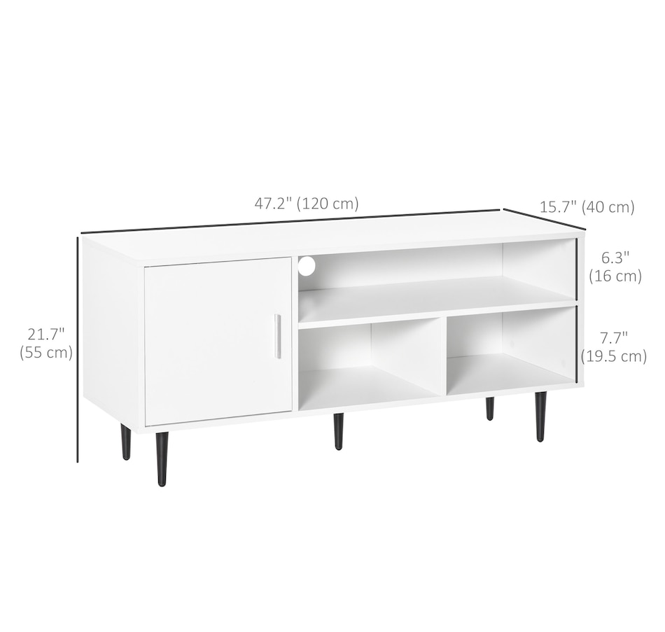 Image 934869_ALTMORE2.jpg, Product 934-869 / Price $133.74, HOMCOM Modern TV Stand Cabinet w/ Storage Shelf, Cable Hole, Entertainment from HOMCOM on TSC.ca's Home & Garden department