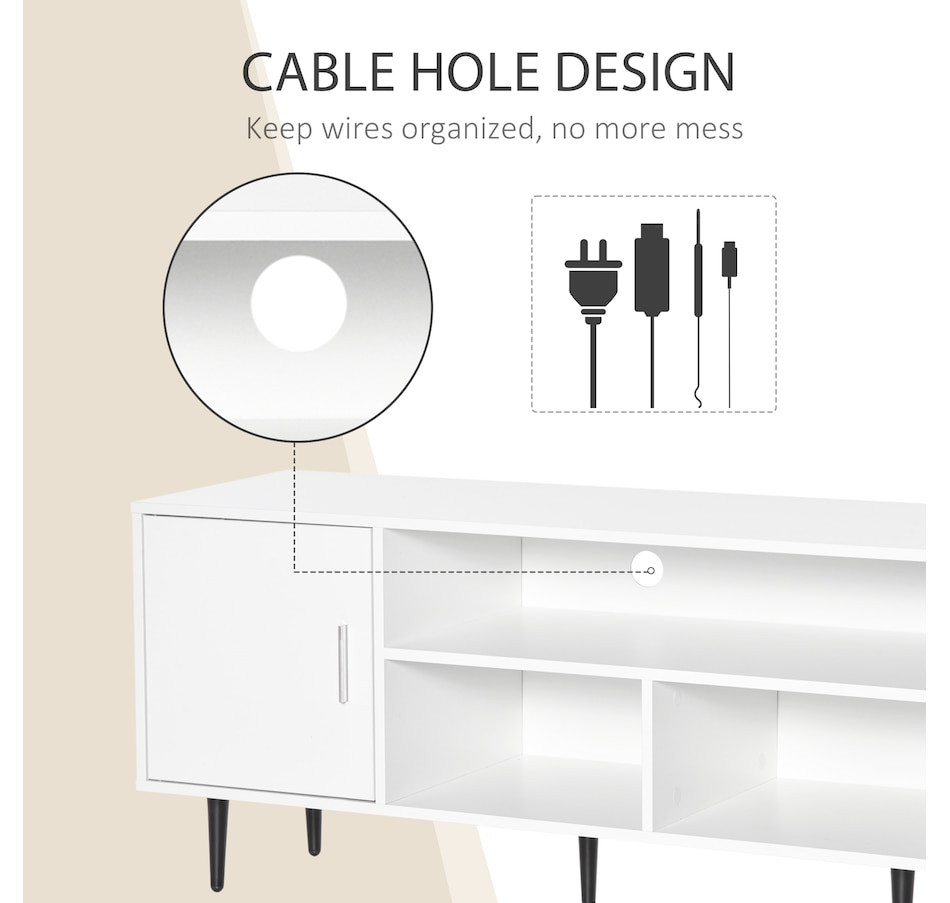 Image 934869_ALTMORE3.jpg, Product 934-869 / Price $133.74, HOMCOM Modern TV Stand Cabinet w/ Storage Shelf, Cable Hole, Entertainment from HOMCOM on TSC.ca's Home & Garden department