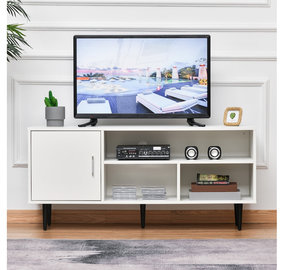 Image 934869_ALTMORE6.jpg, Product 934-869 / Price $133.74, HOMCOM Modern TV Stand Cabinet w/ Storage Shelf, Cable Hole, Entertainment from HOMCOM on TSC.ca's Home & Garden department