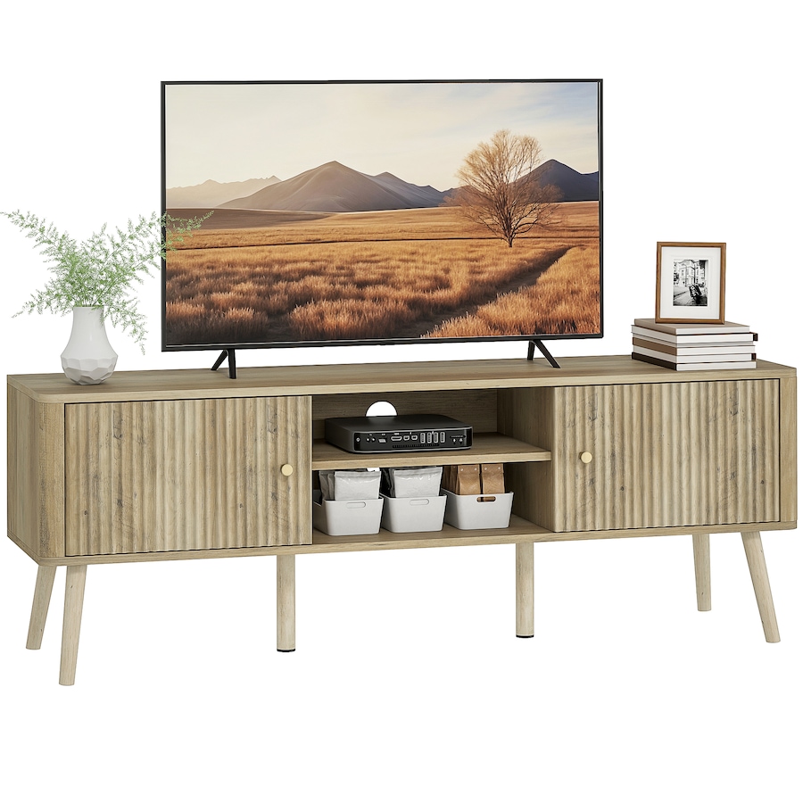 Image 934884.jpg, Product 934-884 / Price $157.99, HOMCOM TV Stand for 65 Inch Television, Entertainment Center, Oak from HOMCOM on TSC.ca's Home & Garden department