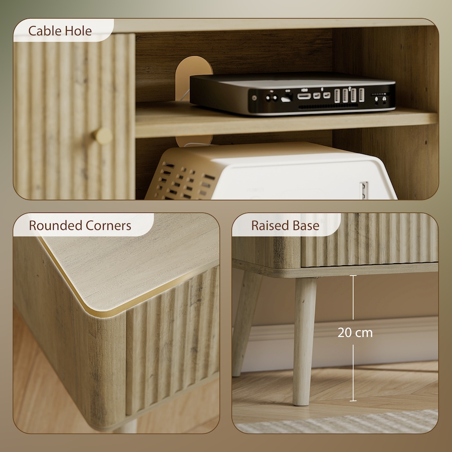 Image 934884_ALTMORE7.jpg, Product 934-884 / Price $157.99, HOMCOM TV Stand for 65 Inch Television, Entertainment Center, Oak from HOMCOM on TSC.ca's Home & Garden department