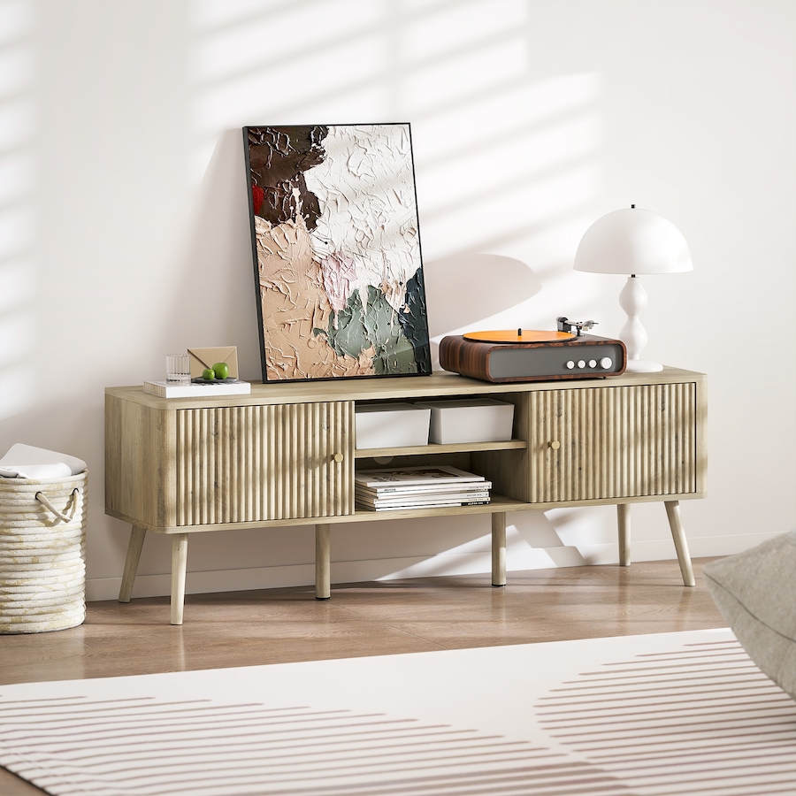Image 934884_ALTMORE8.jpg, Product 934-884 / Price $157.99, HOMCOM TV Stand for 65 Inch Television, Entertainment Center, Oak from HOMCOM on TSC.ca's Home & Garden department