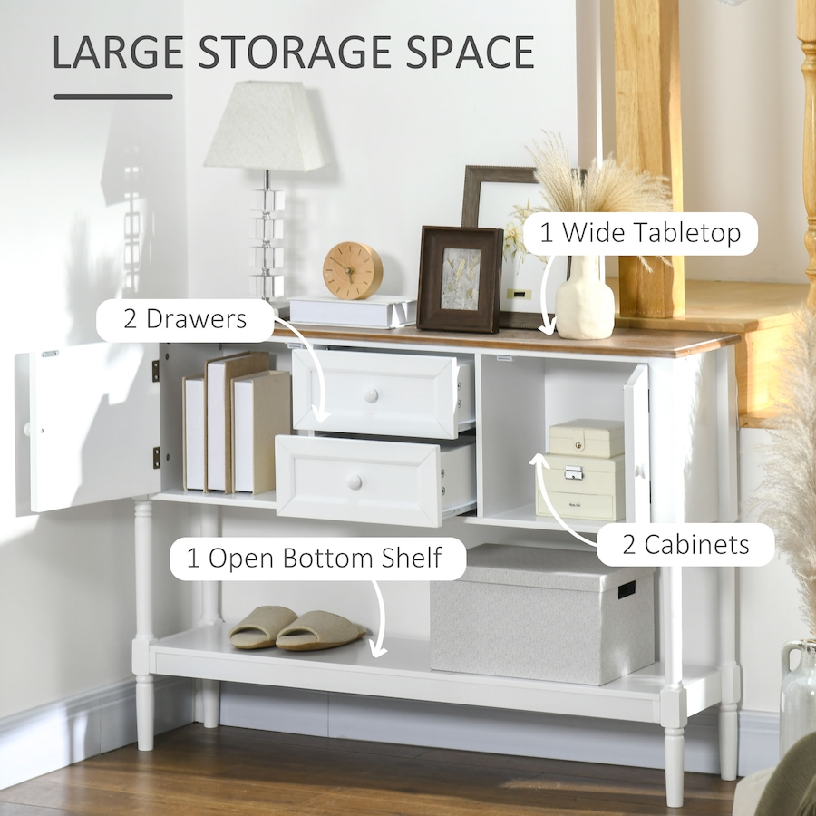 Image 934899_ALTMORE4.jpg, Product 934-899 / Price $186.99, HOMCOM Console Table with 2 Drawers and Cabinets Retro Sofa Table from HOMCOM on TSC.ca's Home & Garden department