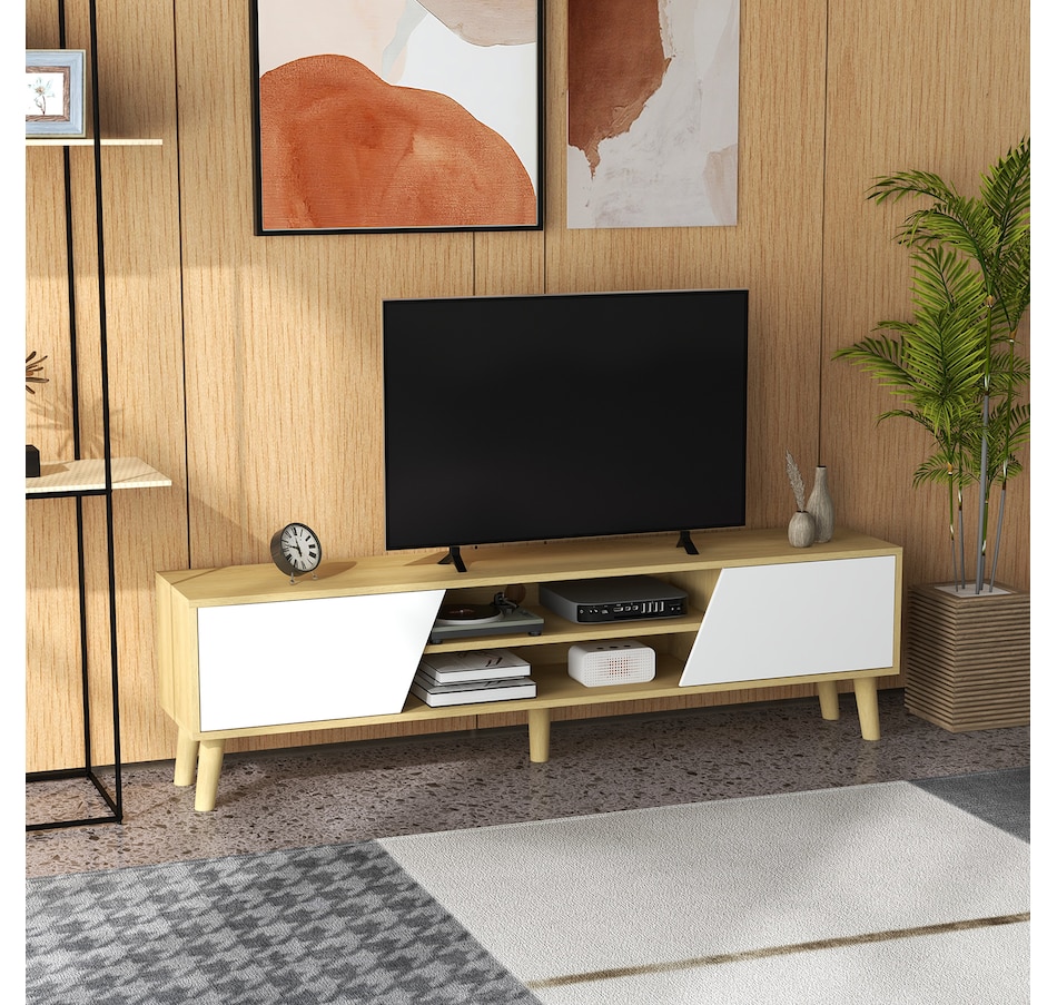 Image 934902_ALTMORE1.jpg, Product 934-902 / Price $149.99, HOMCOM TV Stand Cabinet for 65 Inch Television, Entertainment Center, Oak from HOMCOM on TSC.ca's Home & Garden department
