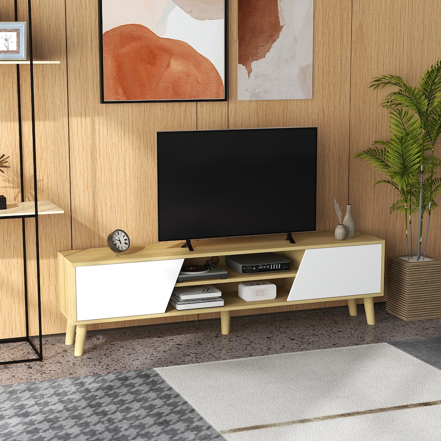 Image 934902_ALTMORE1.jpg, Product 934-902 / Price $144.99, HOMCOM TV Stand Cabinet for 65 Inch Television, Entertainment Center, Oak from HOMCOM on TSC.ca's Home & Garden department