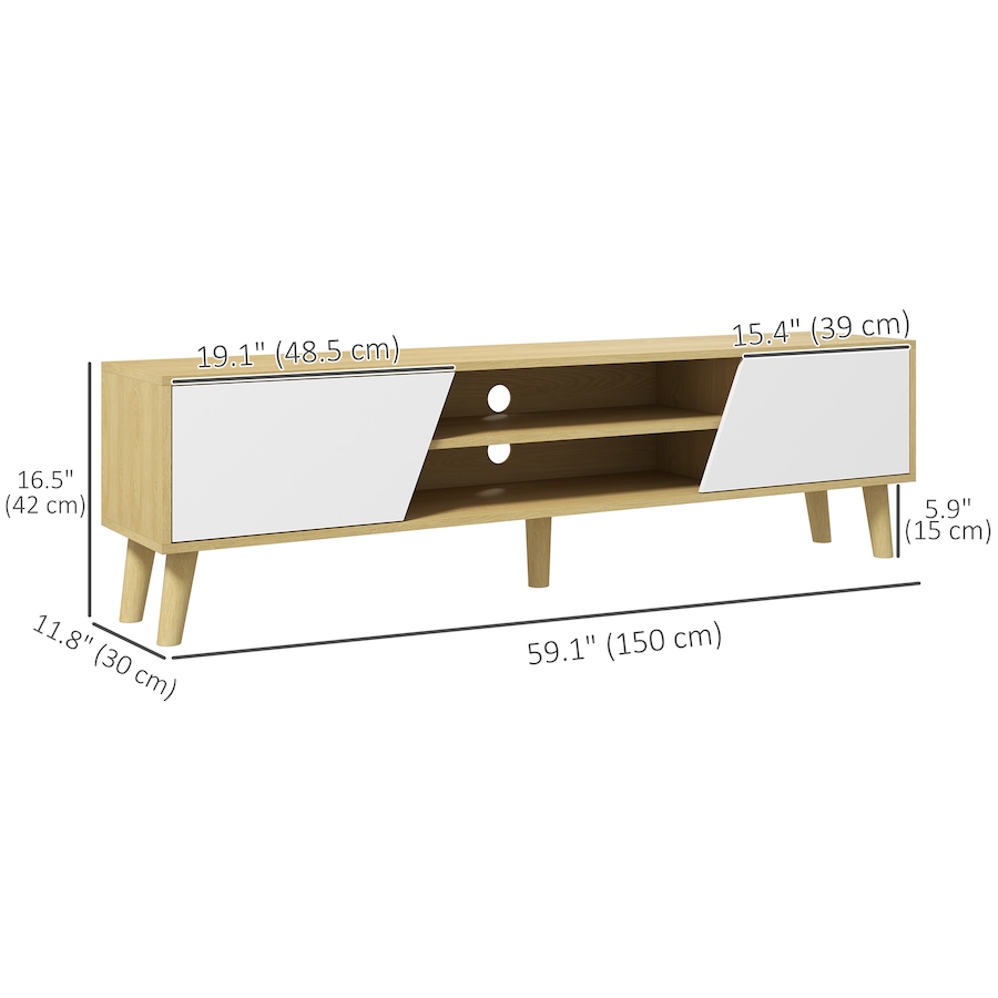 Image 934902_ALTMORE2.jpg, Product 934-902 / Price $144.99, HOMCOM TV Stand Cabinet for 65 Inch Television, Entertainment Center, Oak from HOMCOM on TSC.ca's Home & Garden department