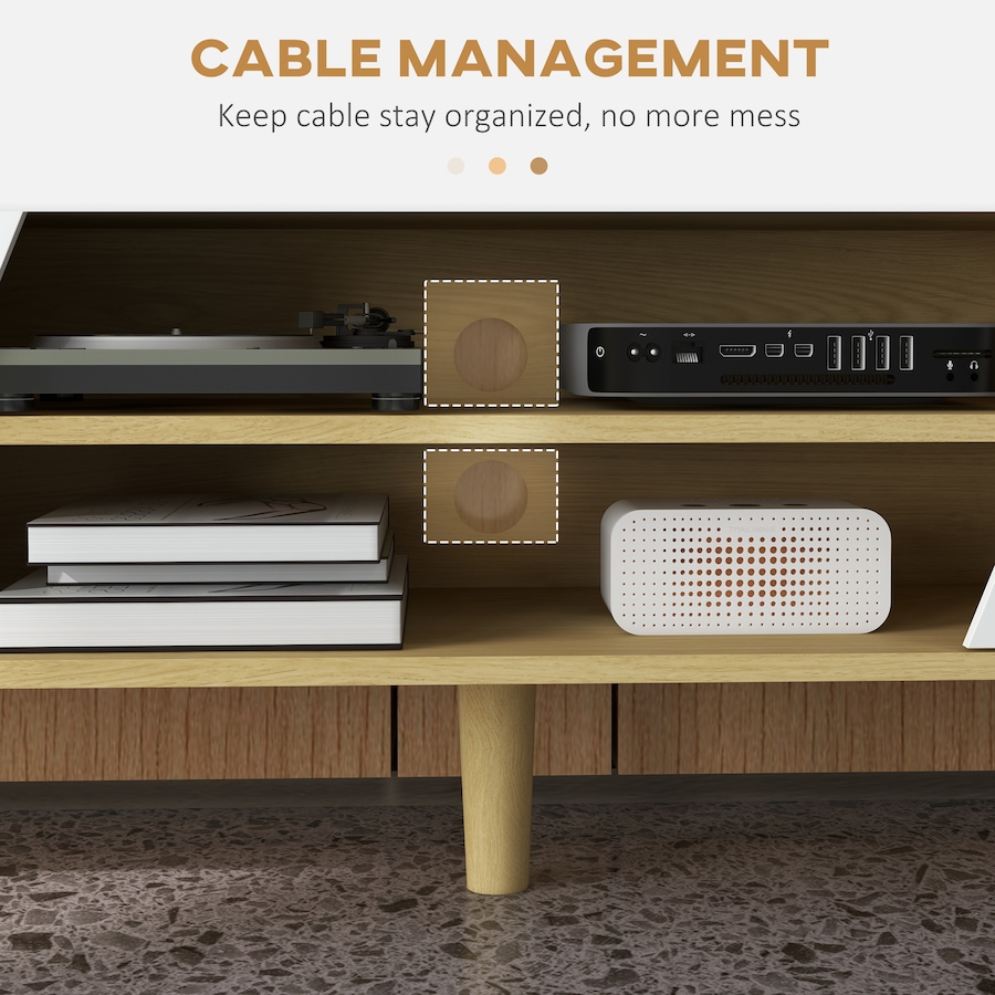 Image 934902_ALTMORE4.jpg, Product 934-902 / Price $144.99, HOMCOM TV Stand Cabinet for 65 Inch Television, Entertainment Center, Oak from HOMCOM on TSC.ca's Home & Garden department