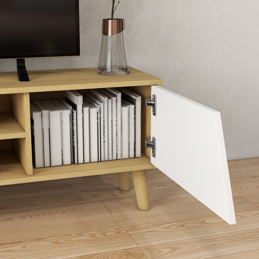 Image 934902_ALTMORE6.jpg, Product 934-902 / Price $144.99, HOMCOM TV Stand Cabinet for 65 Inch Television, Entertainment Center, Oak from HOMCOM on TSC.ca's Home & Garden department