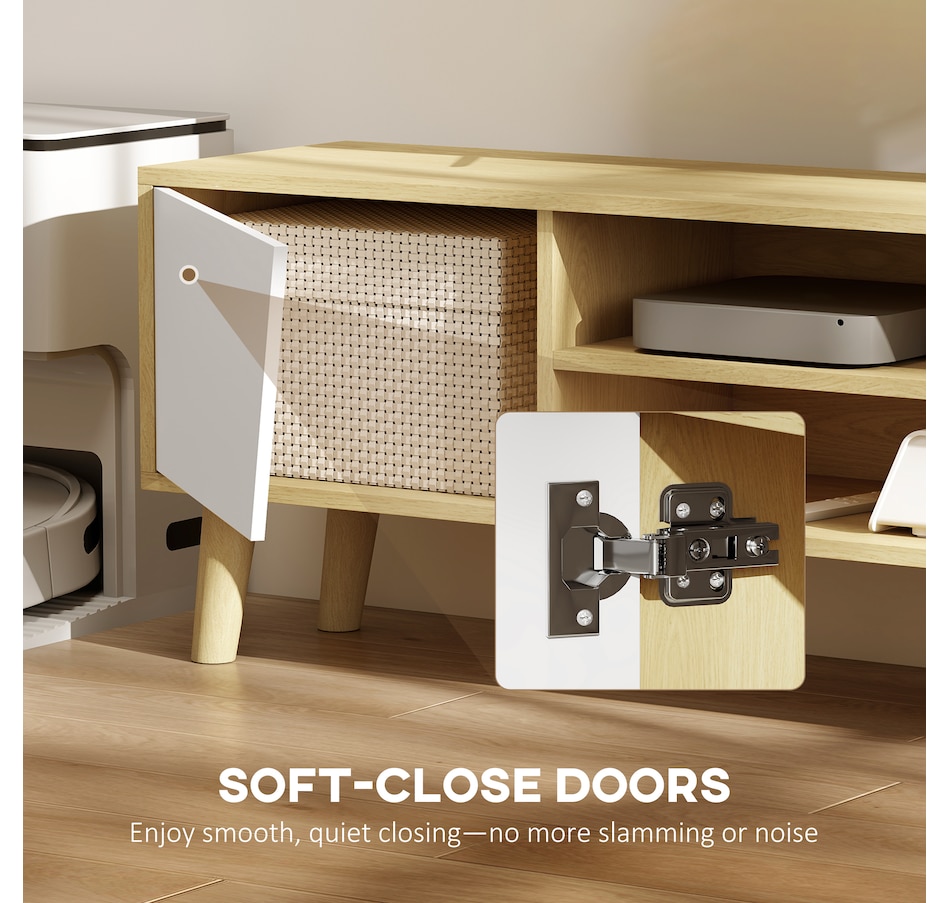 Image 934902_ALTMORE9.jpg, Product 934-902 / Price $149.99, HOMCOM TV Stand Cabinet for 65 Inch Television, Entertainment Center, Oak from HOMCOM on TSC.ca's Home & Garden department