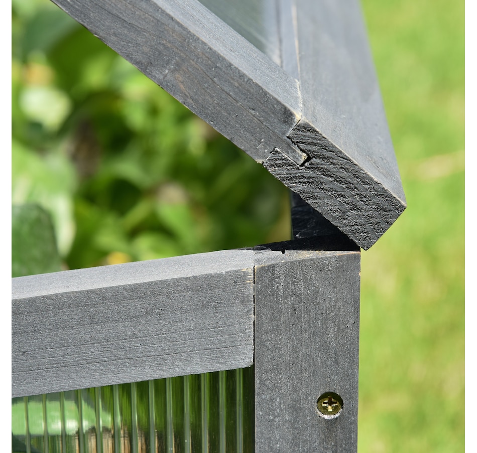 Image 934906_ALTMORE8.jpg, Product 934-906 / Price $104.99, Outsunny 39" x 26" x 16" Wooden Cold Frame Polycarbonate Planter Box, Grey from Outsunny on TSC.ca's Home & Garden department