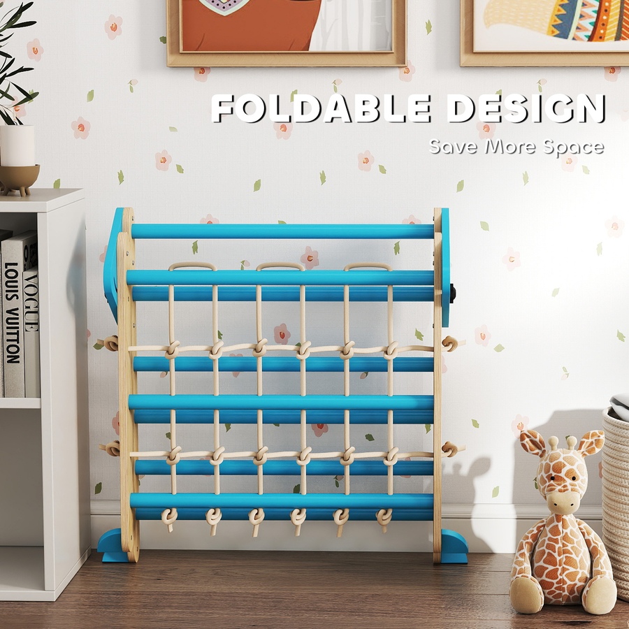 Image 934908_ALTMORE6.jpg, Product 934-908 / Price $105.99, Qaba 8-in-1 Foldable Pikler Triangle Set with Arch, Ramp and Ladder, Blue from Qaba on TSC.ca's Home & Garden department