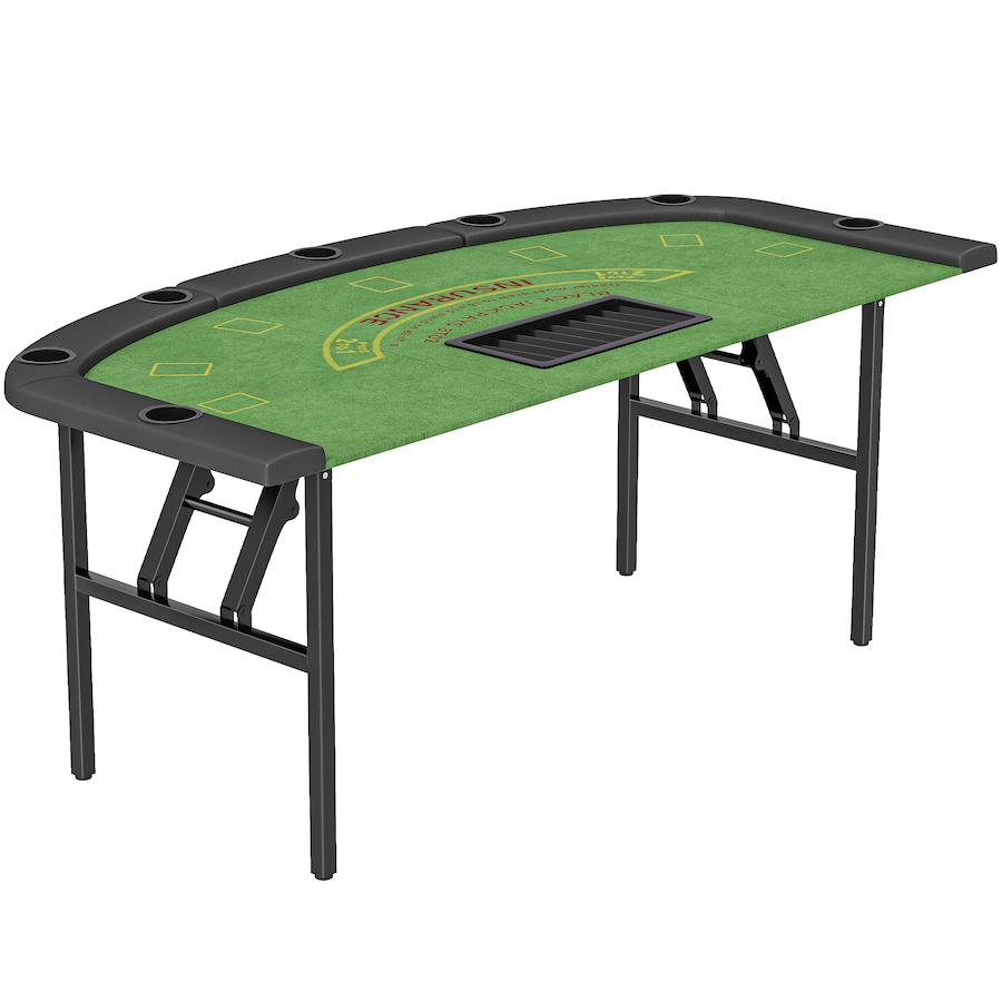 Image 934912.jpg, Product 934-912 / Price $174.99, Soozier 72" Folding Poker Table, Portable 8 Player Blackjack Table, Green from Soozier on TSC.ca's Toys & Hobbies department
