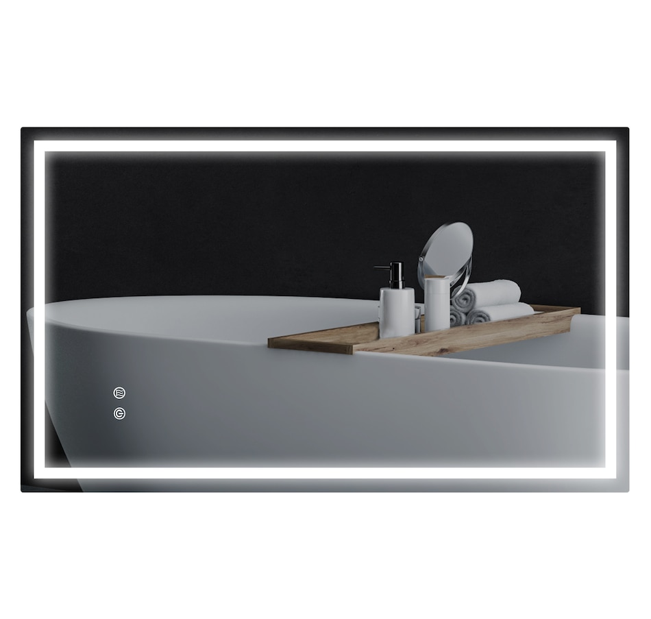 Image 934915.jpg, Product 934-915 / Price $174.99, HOMCOM 39" x 24" LED Bathroom Mirror, Wall Mounted Vanity Mirror, Clear from HOMCOM on TSC.ca's Home & Garden department