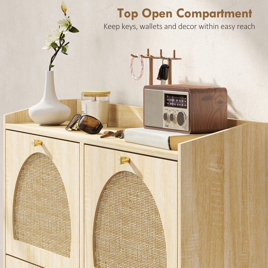 Image 934918_ALTMORE6.jpg, Product 934-918 / Price $154.99, HOMCOM Shoe Cabinet, Shoe Storage Cabinet with 4 Flip Drawers, Natural from HOMCOM on TSC.ca's Home & Garden department