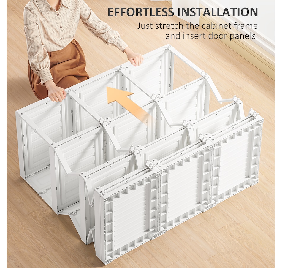 Image 934921_ALTMORE4.jpg, Product 934-921 / Price $289.99, HOMCOM Portable Wardrobe Folding Closet with Cube Storage, White from HOMCOM on TSC.ca's Home & Garden department