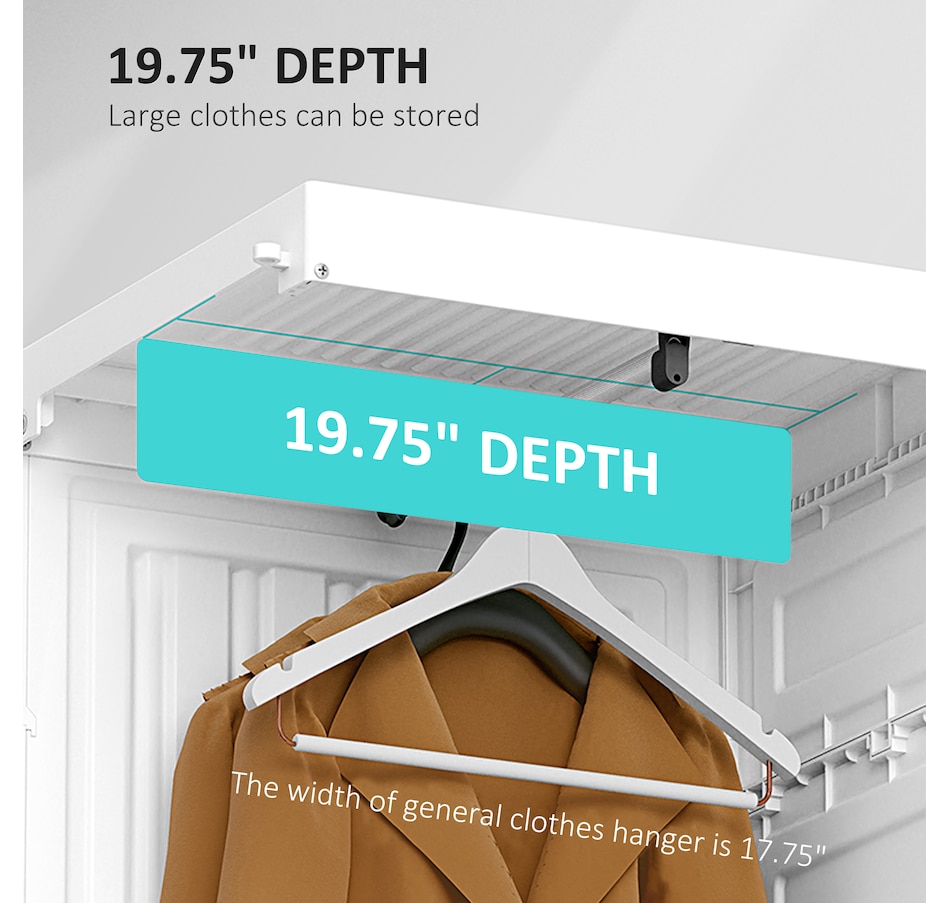 Image 934921_ALTMORE7.jpg, Product 934-921 / Price $289.99, HOMCOM Portable Wardrobe Folding Closet with Cube Storage, White from HOMCOM on TSC.ca's Home & Garden department