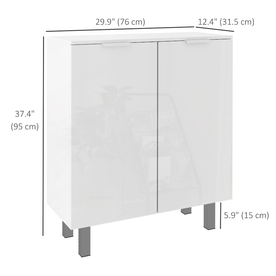 Image 934926_ALTMORE2.jpg, Product 934-926 / Price $139.99, HOMCOM Shoe Cabinet, High Gloss Shoe Storage Cabinet, White from HOMCOM on TSC.ca's Home & Garden department