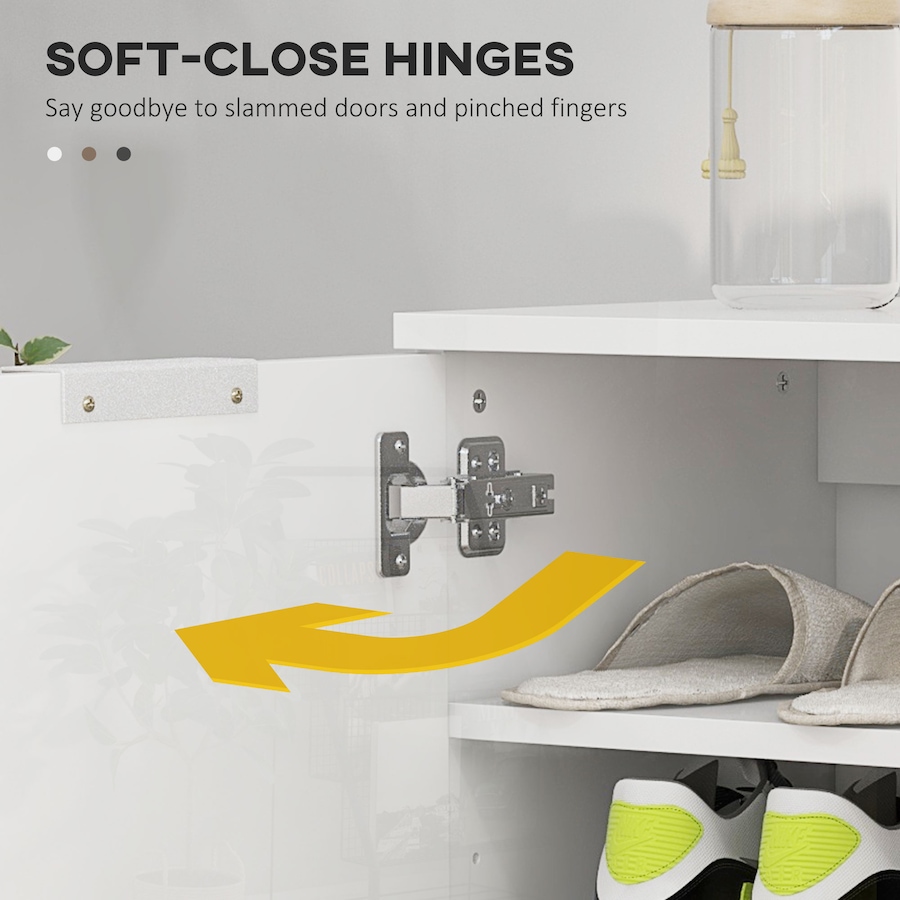 Image 934926_ALTMORE4.jpg, Product 934-926 / Price $139.99, HOMCOM Shoe Cabinet, High Gloss Shoe Storage Cabinet, White from HOMCOM on TSC.ca's Home & Garden department