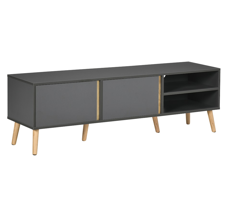 Image 934935.jpg, Product 934-935 / Price $129.99, HOMCOM TV Stand for TVs up to 55" with Shelves, Doors and Cable Holes from HOMCOM on TSC.ca's Home & Garden department