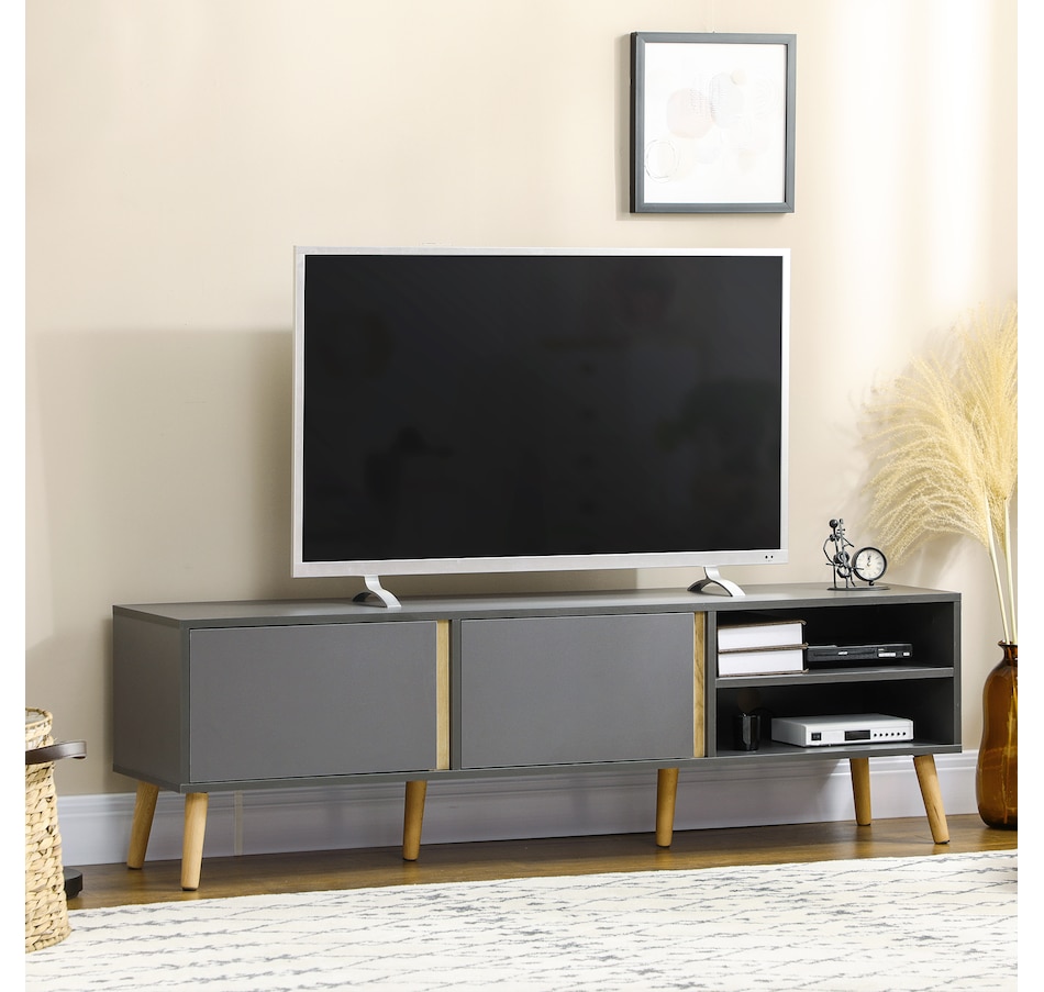 Image 934935_ALTMORE1.jpg, Product 934-935 / Price $129.99, HOMCOM TV Stand for TVs up to 55" with Shelves, Doors and Cable Holes from HOMCOM on TSC.ca's Home & Garden department