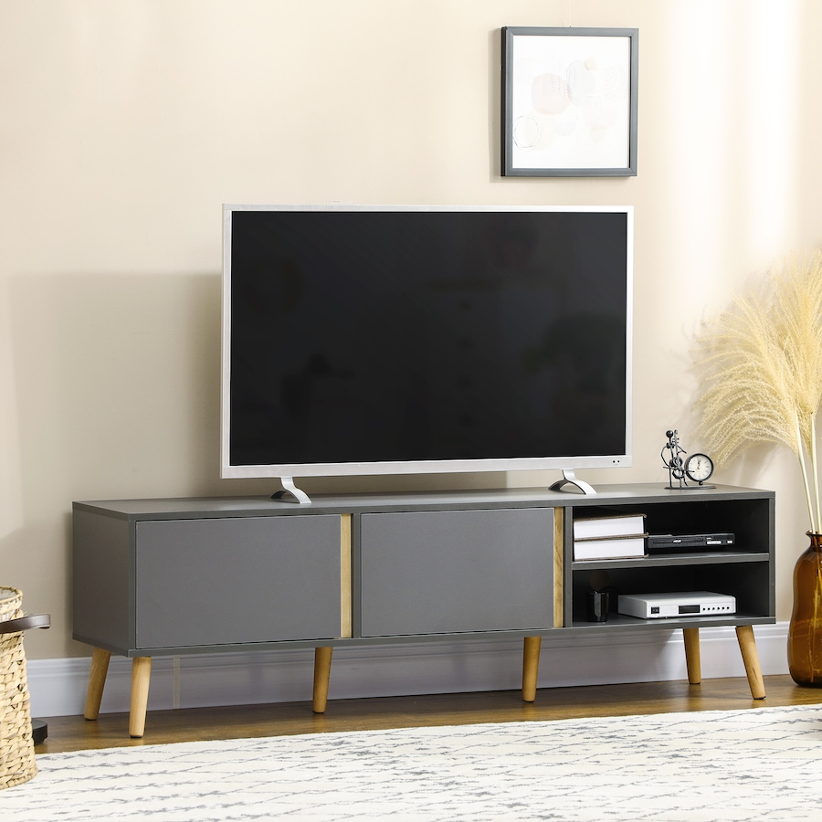 Image 934935_ALTMORE1.jpg, Product 934-935 / Price $122.21, HOMCOM TV Stand for TVs up to 55" with Shelves, Doors and Cable Holes from HOMCOM on TSC.ca's Home & Garden department