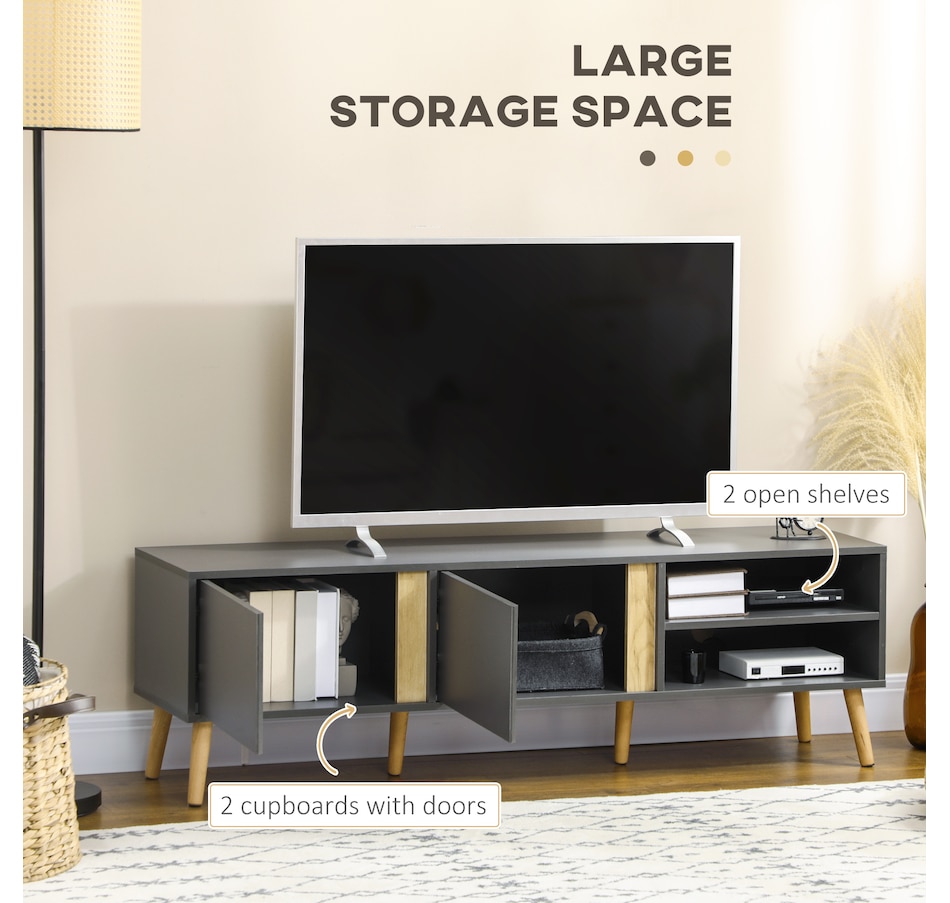 Image 934935_ALTMORE3.jpg, Product 934-935 / Price $129.99, HOMCOM TV Stand for TVs up to 55" with Shelves, Doors and Cable Holes from HOMCOM on TSC.ca's Home & Garden department