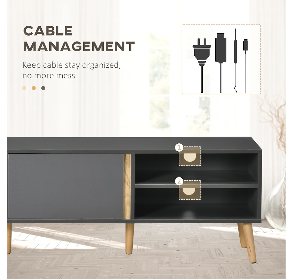 Image 934935_ALTMORE4.jpg, Product 934-935 / Price $129.99, HOMCOM TV Stand for TVs up to 55" with Shelves, Doors and Cable Holes from HOMCOM on TSC.ca's Home & Garden department