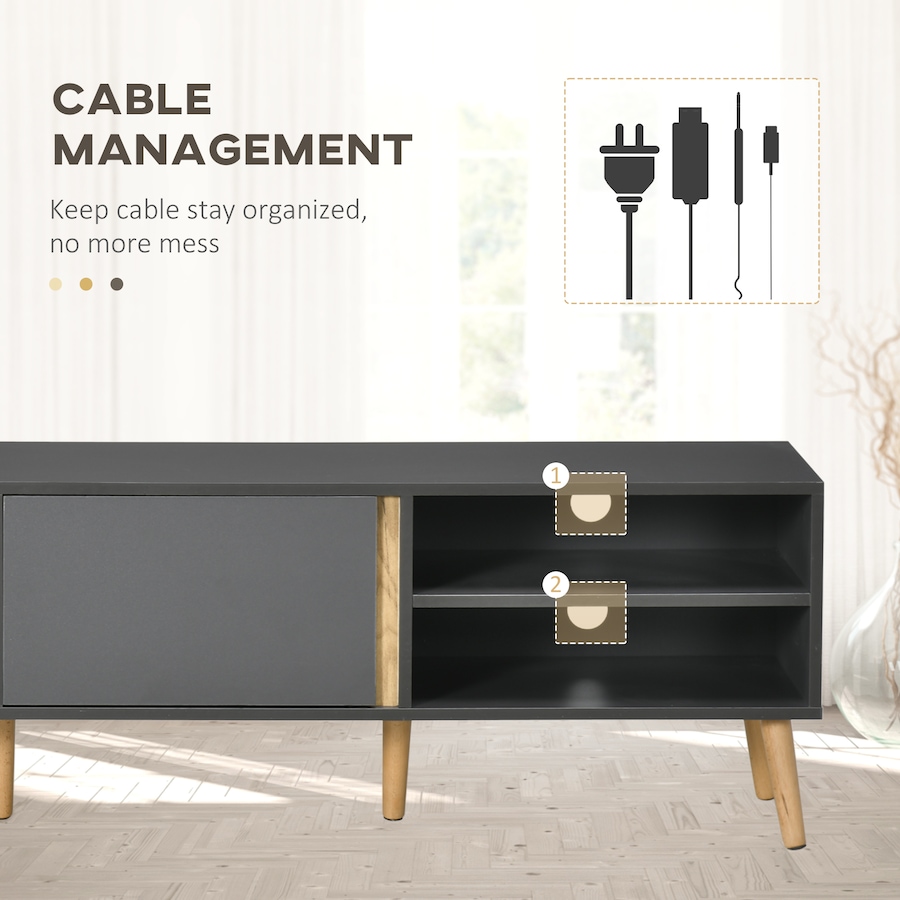 Image 934935_ALTMORE4.jpg, Product 934-935 / Price $122.21, HOMCOM TV Stand for TVs up to 55" with Shelves, Doors and Cable Holes from HOMCOM on TSC.ca's Home & Garden department