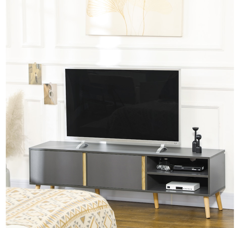 Image 934935_ALTMORE7.jpg, Product 934-935 / Price $129.99, HOMCOM TV Stand for TVs up to 55" with Shelves, Doors and Cable Holes from HOMCOM on TSC.ca's Home & Garden department