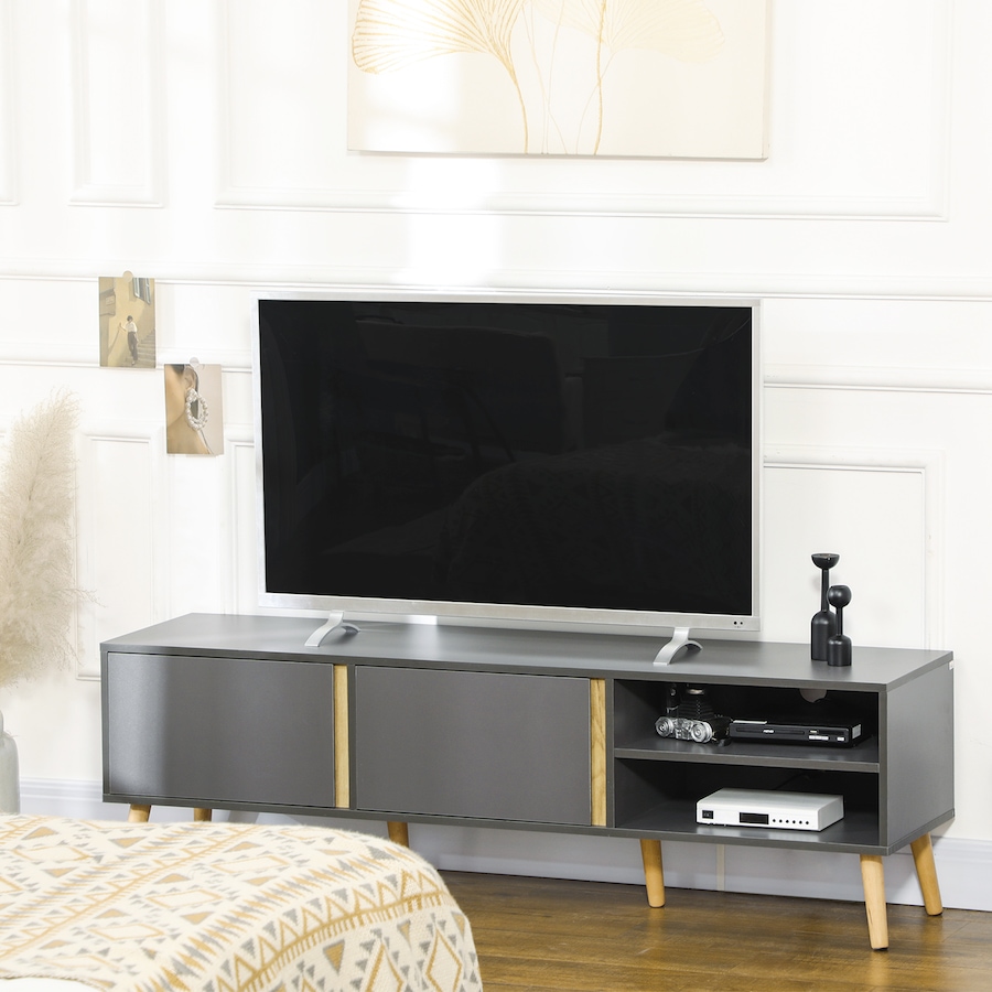 Image 934935_ALTMORE7.jpg, Product 934-935 / Price $122.21, HOMCOM TV Stand for TVs up to 55" with Shelves, Doors and Cable Holes from HOMCOM on TSC.ca's Home & Garden department
