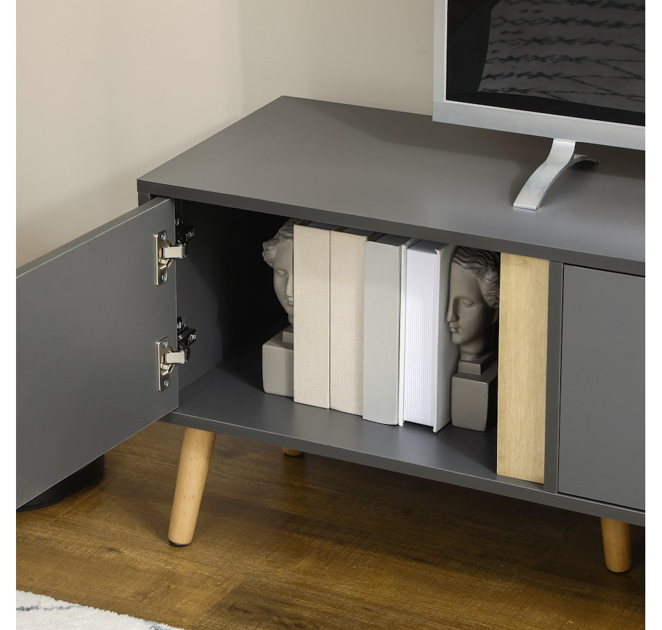 Image 934935_ALTMORE8.jpg, Product 934-935 / Price $129.99, HOMCOM TV Stand for TVs up to 55" with Shelves, Doors and Cable Holes from HOMCOM on TSC.ca's Home & Garden department