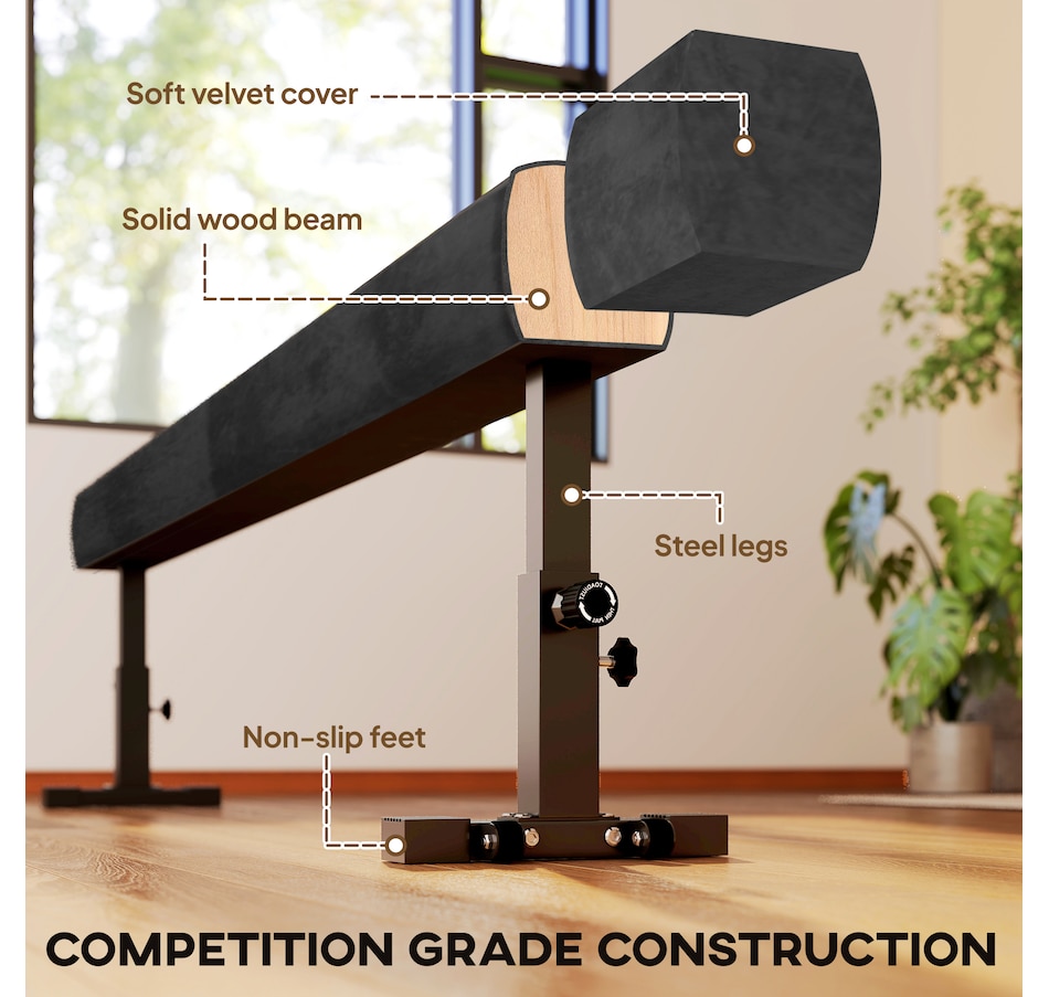 Image 934943_ALTMORE3.jpg, Product 934-943 / Price $129.99, Soozier Adjustable Balance Beam Gymnastics Beam with Wheels for 6+ Years from Soozier on TSC.ca's Health & Fitness department