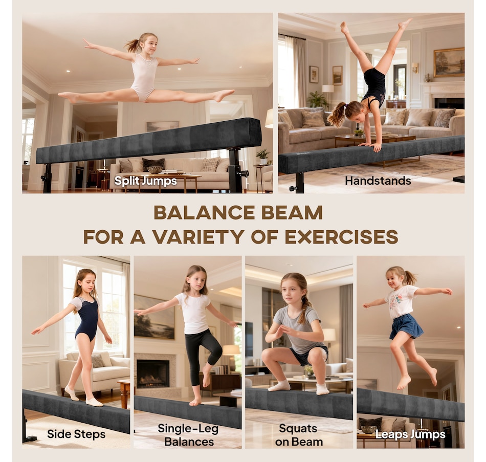 Image 934943_ALTMORE6.jpg, Product 934-943 / Price $129.99, Soozier Adjustable Balance Beam Gymnastics Beam with Wheels for 6+ Years from Soozier on TSC.ca's Health & Fitness department