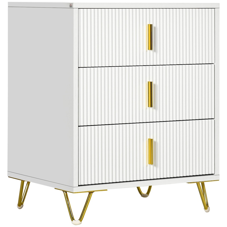 Image 934956.jpg, Product 934-956 / Price $114.99, HOMCOM 3 Drawer Dresser, Chest of Drawers Storage Cabinet, White from HOMCOM on TSC.ca's Home & Garden department