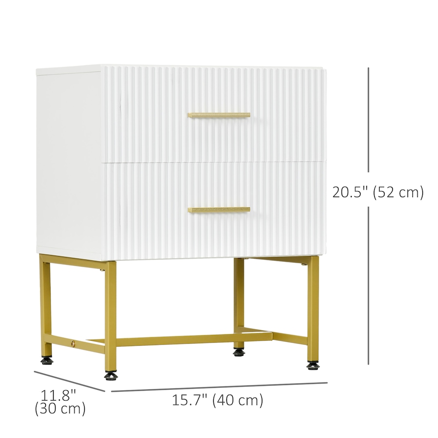 Image 934963_ALTMORE2.jpg, Product 934-963 / Price $134.99, HOMCOM Nightstands Set of 2 Bedside Tables with Drawers for Bedroom White from HOMCOM on TSC.ca's Home & Garden department