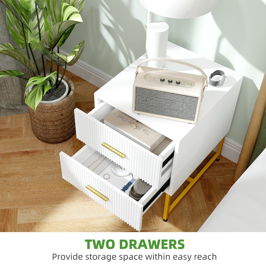 Image 934963_ALTMORE4.jpg, Product 934-963 / Price $134.99, HOMCOM Nightstands Set of 2 Bedside Tables with Drawers for Bedroom White from HOMCOM on TSC.ca's Home & Garden department