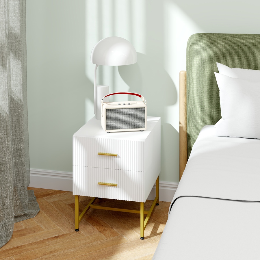 Image 934963_ALTMORE7.jpg, Product 934-963 / Price $134.99, HOMCOM Nightstands Set of 2 Bedside Tables with Drawers for Bedroom White from HOMCOM on TSC.ca's Home & Garden department