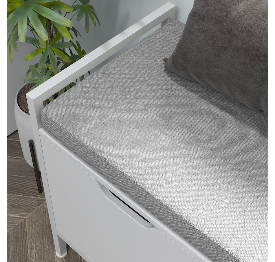 Image 934985_ALTMORE7.jpg, Product 934-985 / Price $109.99, HOMCOM Shoe Bench w/ Seat Cushion, Shoe Storage Bench, Shoe Cabinet, White from HOMCOM on TSC.ca's Home & Garden department