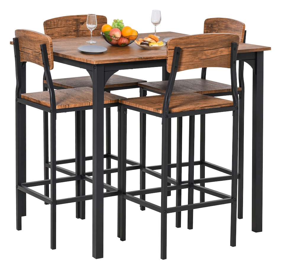 Image 935027.jpg, Product 935-027 / Price $219.99, HOMCOM Counter Height Bar Table Set, Industrial Dining Table Set for 4 from HOMCOM on TSC.ca's Home & Garden department