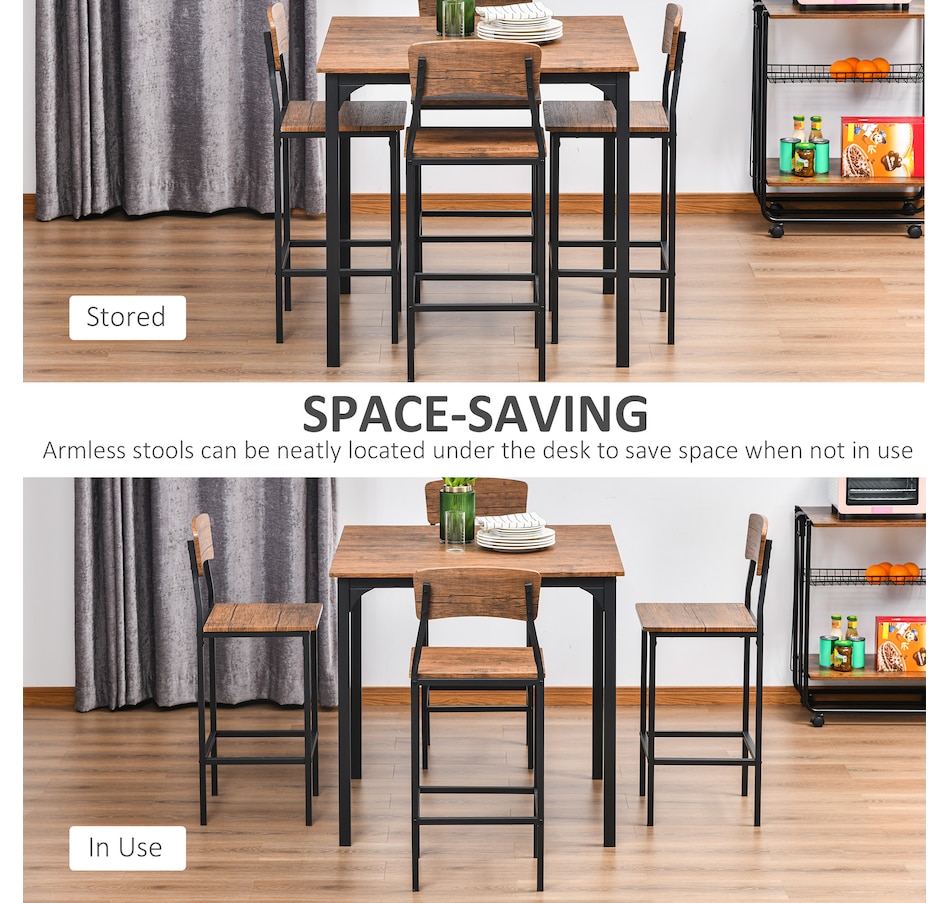 Image 935027_ALTMORE10.jpg, Product 935-027 / Price $219.99, HOMCOM Counter Height Bar Table Set, Industrial Dining Table Set for 4 from HOMCOM on TSC.ca's Home & Garden department