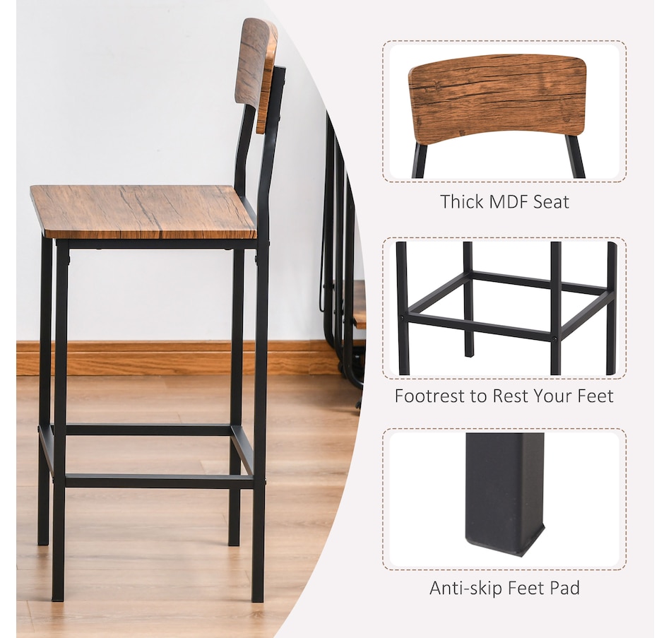 Image 935027_ALTMORE11.jpg, Product 935-027 / Price $219.99, HOMCOM Counter Height Bar Table Set, Industrial Dining Table Set for 4 from HOMCOM on TSC.ca's Home & Garden department