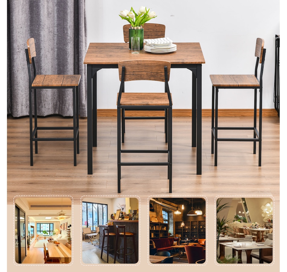Image 935027_ALTMORE12.jpg, Product 935-027 / Price $219.99, HOMCOM Counter Height Bar Table Set, Industrial Dining Table Set for 4 from HOMCOM on TSC.ca's Home & Garden department