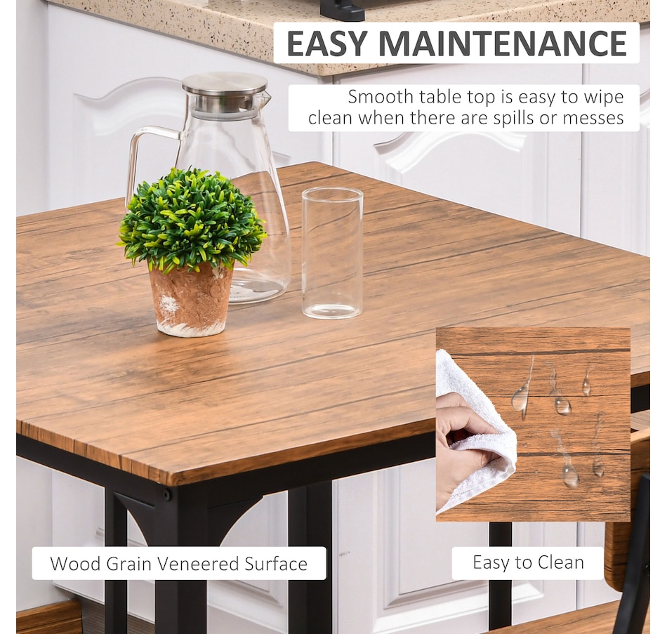 Image 935027_ALTMORE9.jpg, Product 935-027 / Price $219.99, HOMCOM Counter Height Bar Table Set, Industrial Dining Table Set for 4 from HOMCOM on TSC.ca's Home & Garden department