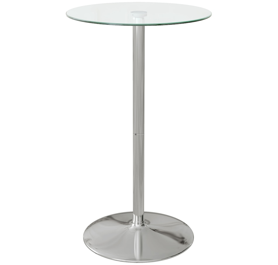 Image 935030.jpg, Product 935-030 / Price $99.99, HOMCOM Glass Bar Table for 2 People, High Pub Table with Steel Base, Clear from HOMCOM on TSC.ca's Home & Garden department