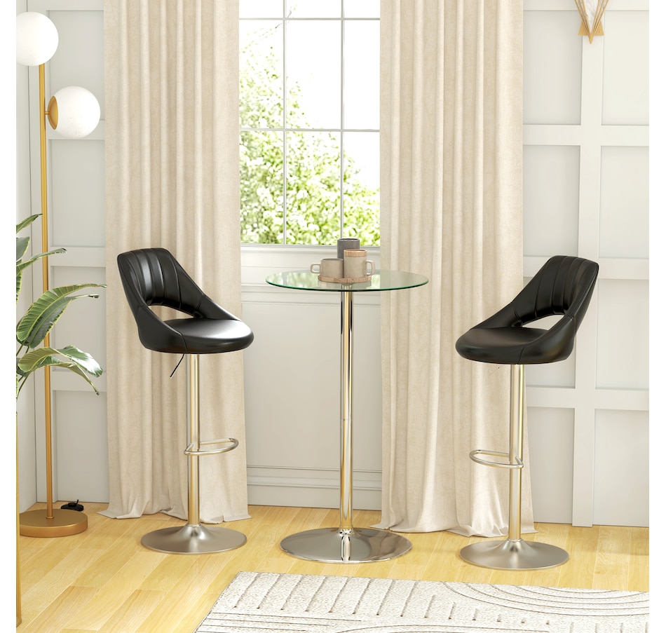 Image 935030_ALTMORE1.jpg, Product 935-030 / Price $99.99, HOMCOM Glass Bar Table for 2 People, High Pub Table with Steel Base, Clear from HOMCOM on TSC.ca's Home & Garden department