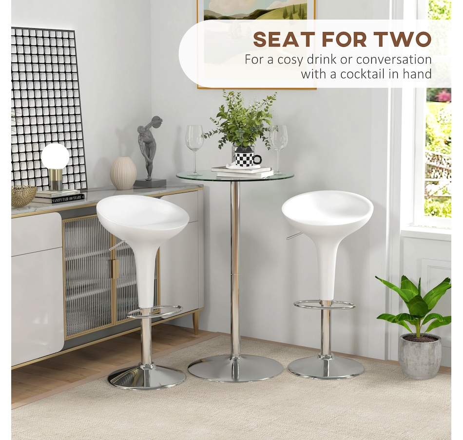 Image 935030_ALTMORE3.jpg, Product 935-030 / Price $99.99, HOMCOM Glass Bar Table for 2 People, High Pub Table with Steel Base, Clear from HOMCOM on TSC.ca's Home & Garden department